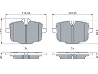 Set placute frana,frana disc puntea spate (0986424922 BOSCH) BMW