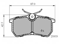 Set placute frana,frana disc puntea spate (VKBP90484 SKF) FORD