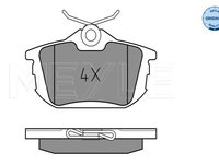 Set placute frana,frana disc puntea spate (0252186115 MEYLE) MITSUBISHI,SMART,VOLVO