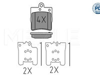 Set placute frana,frana disc puntea spate (0252191915PD MEYLE) CHRYSLER,MERCEDES-BENZ