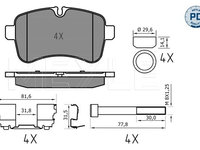 Set placute frana,frana disc puntea spate (0252923221PD MEYLE) IVECO