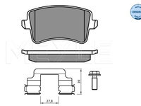 Set placute frana,frana disc puntea spate (0252460617K2 MEYLE) AUDI,AUDI (FAW)