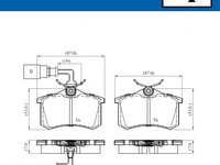 Set placute frana,frana disc puntea spate (VKBP90452E SKF) FORD,SEAT,VW