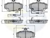 Set placute frana,frana disc RENAULT EXTRA caroserie (F40_, G40_), RENAULT CLIO (B/C57_, 5/357_), PEUGEOT 205 (741A/C) - COMLINE CBP1431