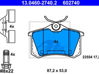 Set placute frana,frana disc RENAULT FLUENCE (L30_) (2010 - 2020) ATE 13.0460-2740.2