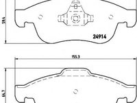 Set placute frana,frana disc RENAULT FLUENCE (L30_) (2010 - 2020) BREMBO P 68 050