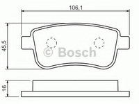 Set placute frana,frana disc RENAULT GRAND SCENIC III (JZ0/1) (2009 - 2016) BOSCH 0 986 494 452 piesa NOUA