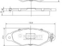 Set placute frana,frana disc RENAULT KANGOO Express (FC0/1) (1997 - 2007) NIPPARTS J3601093 piesa NOUA