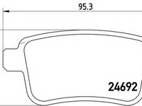 Set placute frana,frana disc RENAULT KANGOO Express (FW0/1) (2008 - 2016) BREMBO P 68 043 piesa NOUA