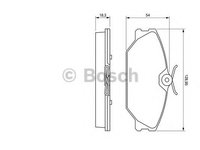 Set placute frana,frana disc RENAULT LAGUNA I (B56, 556) (1993 - 2001) BOSCH 0 986 424 533 piesa NOUA