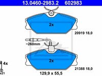 Set placute frana,frana disc RENAULT LAGUNA I (B56, 556) (1993 - 2001) ATE 13.0460-2983.2 piesa NOUA