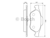 Set placute frana,frana disc RENAULT LAGUNA II (BG0/1_), RENAULT LAGUNA II Sport Tourer (KG0/1_), RENAULT MEGANE II (BM0/1_, CM0/1_) - BOSCH 0 986 424