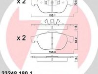 Set placute frana,frana disc RENAULT LAGUNA II (BG0/1_), RENAULT LAGUNA II Sport Tourer (KG0/1_), RENAULT VEL SATIS (BJ0_) - ZIMMERMANN 23248.180.1