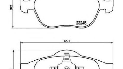 Set placute frana, frana disc RENAULT LAGUNA 