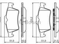 Set placute frana,frana disc RENAULT LAGUNA II (BG0/1_) (2001 - 2020) BOSCH 0 986 494 032