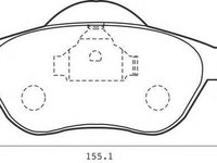 Set placute frana,frana disc RENAULT LAGUNA II (BG0/1_), RENAULT LAGUNA II Sport Tourer (KG0/1_), RENAULT TWINGO II (CN0_) - JURID 573016JC