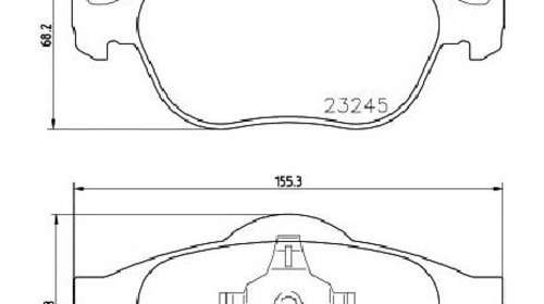 Set placute frana, frana disc RENAULT LAGUNA 