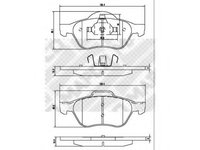 Set placute frana,frana disc RENAULT MEGANE II (BM0/1_, CM0/1_), RENAULT Scenic II (JM0/1_), RENAULT MEGANE II Coup-Cabriolet (EM0/1_) - MAPCO 6883