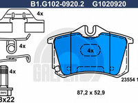 Set placute frana,frana disc RENAULT MEGANE III Cupe (DZ0/1) (2008 - 2016) GALFER B1.G102-0920.2 piesa NOUA