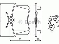 Set placute frana,frana disc RENAULT MEGANE Scenic (JA0/1_), VW PASSAT limuzina (3B2), VW PASSAT Variant (3B5) - BOSCH 0 986 494 600