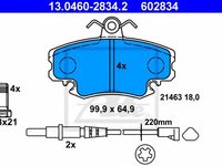 Set placute frana,frana disc RENAULT SYMBOL II (LU1/2) (2008 - 2013) ATE 13.0460-2834.2 piesa NOUA