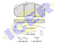 Set placute frana,frana disc RENAULT TRUCKS Magnum, RENAULT TRUCKS Major - ICER 151040-114