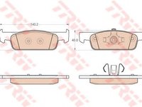 Set placute frana,frana disc RENAULT TWINGO III (2014 - 2016) TRW GDB2016 piesa NOUA