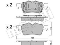 Set placute frana,frana disc RENAULT VEL SATIS (BJ0) (2002 - 2016) METELLI 22-0337-0 piesa NOUA