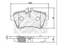 Set placute frana,frana disc ROVER 2000-3500 hatchback (SD1), FORD TRANSIT bus (T_ _), FORD TRANSIT Van (T_ _) - MAPCO 6839