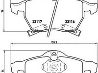 Set placute frana,frana disc SAAB 9-3 (YS3D) (1998 - 2003) BREMBO P 59 048 piesa NOUA