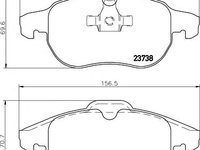 Set placute frana,frana disc SAAB 9-3 (YS3F) (2002 - 2016) HELLA PAGID 8DB 355 009-311 piesa NOUA