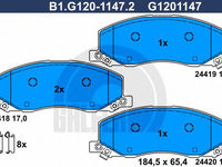 Set placute frana,frana disc SAAB 9-5 (YS3G) (2010 - 2012) GALFER B1.G120-1147.2 piesa NOUA