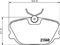 Set placute frana,frana disc SAAB 900 Cabriolet, SAAB 900 hatchback, SAAB 900 (AC4, AM4) - MINTEX MDB1542