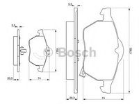 Set placute frana,frana disc SAAB 900 Mk II Cabriolet, SAAB 900 Mk II, SAAB 900 Mk II cupe - BOSCH 0 986 424 461