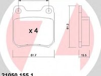 Set placute frana,frana disc SAAB 900 Mk II Cabriolet, SAAB 900 Mk II, OPEL SENATOR B (29_) - ZIMMERMANN 21050.155.1