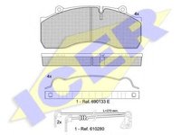 Set placute frana,frana disc SCANIA 4 - series - ICER 151437-118