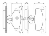 Set placute frana,frana disc SEAT AROSA (6H), SKODA FABIA (6Y2), SKODA FABIA Combi (6Y5) - BOSCH 0 986 424 361