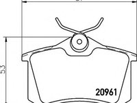 Set placute frana,frana disc SEAT CORDOBA limuzina (6K1, 6K2), AUDI A4 limuzina (8D2, B5), AUDI A8 limuzina (4D2, 4D8) - HELLA 8DB 355 018-111