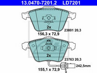 Set placute frana,frana disc SEAT EXEO ST (3R5) (2009 - 2020) ATE 13.0470-7201.2