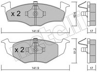 Set placute frana,frana disc SEAT IBIZA IV (6L1) (2002 - 2009) METELLI 22-0206-0 piesa NOUA