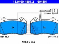 Set placute frana,frana disc SEAT LEON (1M1) (1999 - 2006) ATE 13.0460-4801.2 piesa NOUA