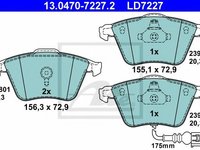 Set placute frana,frana disc SEAT LEON (1P1) (2005 - 2012) ATE 13.0470-7227.2 piesa NOUA