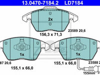 Set placute frana,frana disc SEAT TOLEDO III (5P2) (2004 - 2009) ATE 13.0470-7184.2