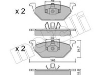 Set placute frana,frana disc SKODA CITIGO (2011 - 2016) METELLI 22-0211-1 piesa NOUA