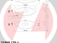 Set placute frana,frana disc SKODA FABIA (6Y2), SKODA FABIA Combi (6Y5), SKODA FABIA limuzina (6Y3) - ZIMMERMANN 21868.170.1