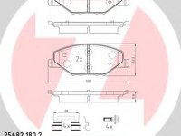 Set placute frana,frana disc SKODA FABIA, SKODA FABIA Combi, VW VENTO limuzina (60) - ZIMMERMANN 25682.180.2