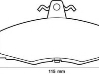 Set placute frana,frana disc SKODA FAVORIT (781), SKODA FORMAN combi (785), SKODA FELICIA (6U1) - STOP 571540S