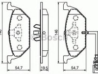 Set placute frana,frana disc SKODA ROOMSTER Praktik (5J) (2007 - 2015) BOSCH 0 986 494 019 piesa NOUA