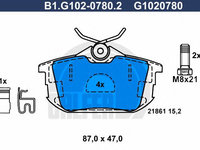 Set placute frana,frana disc SMART FORFOUR (454) (2004 - 2006) GALFER B1.G102-0780.2 piesa NOUA