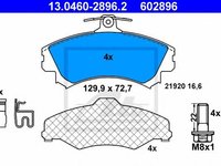 Set placute frana,frana disc SMART FORFOUR (454), MITSUBISHI MIRAGE VI (Z3_A, Z2_A), MITSUBISHI COLT Cabriolet (RG) - ATE 13.0460-2896.2